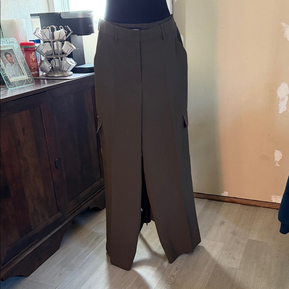 Express Wide Leg Pants in Olive